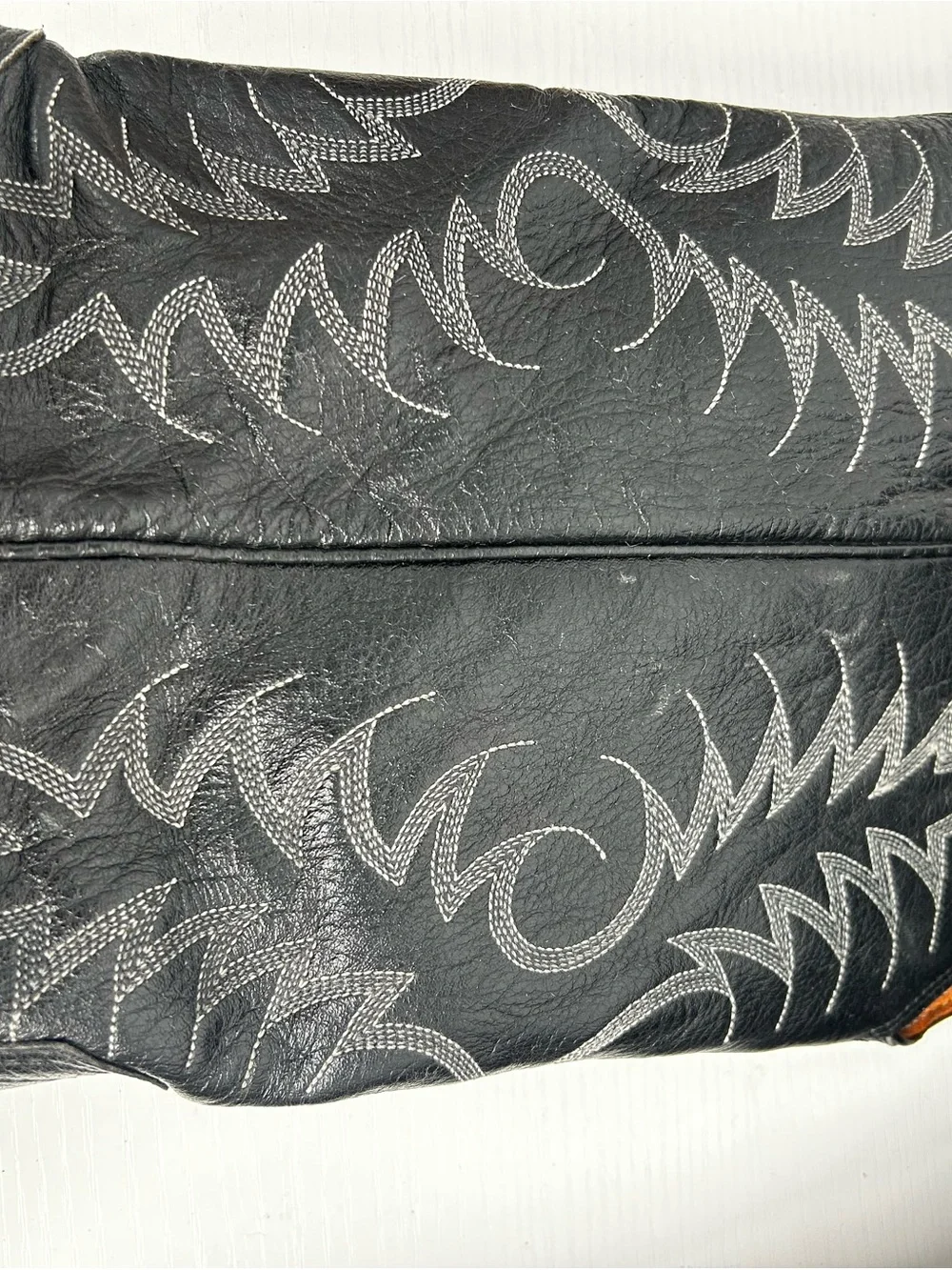 Vintage Nocona Men's size 11.5 D Black Leather Cowboy Western Boots